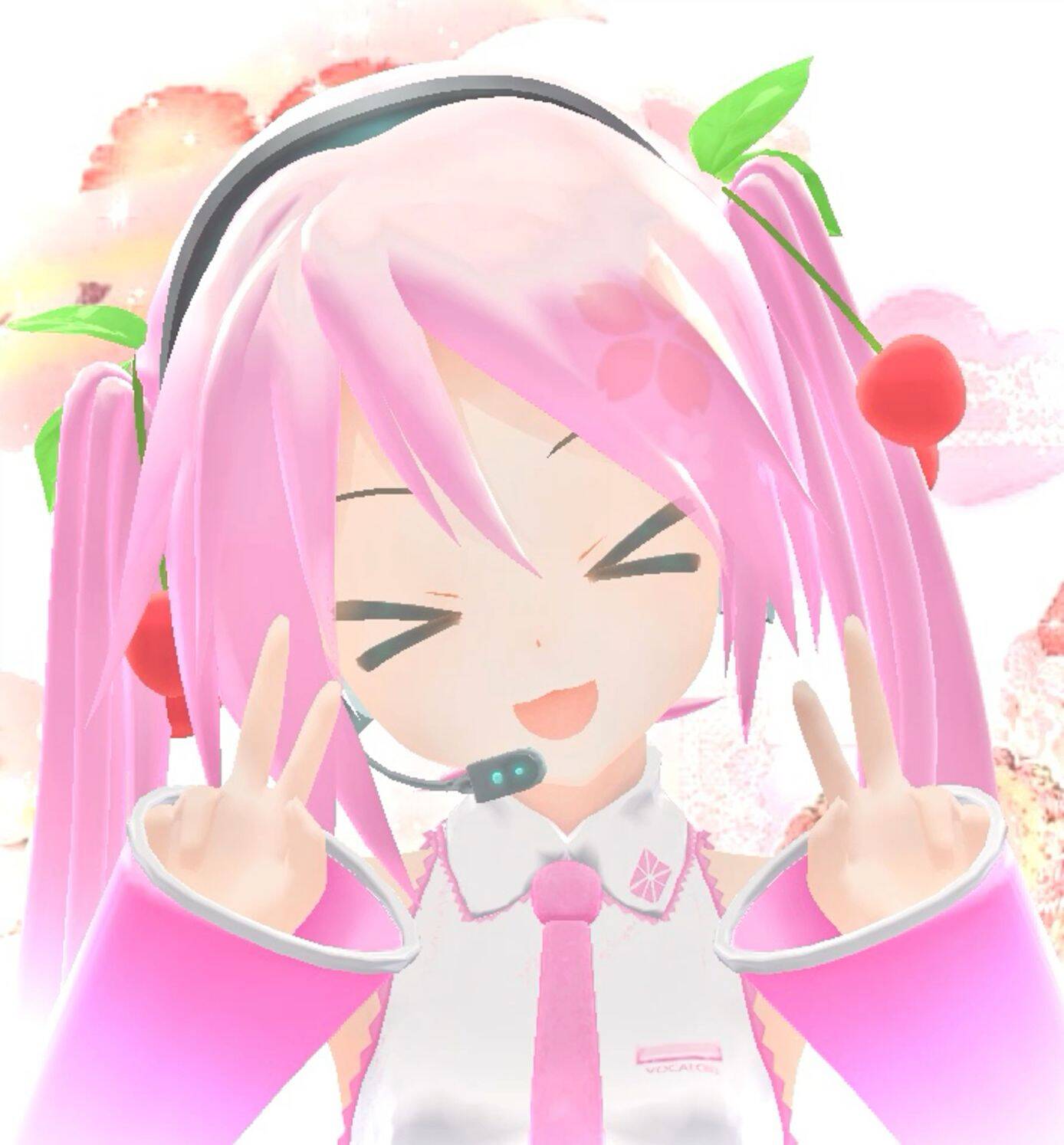 Pfp Profile Picture of Hatsune Miku with Pink Hair and Smile