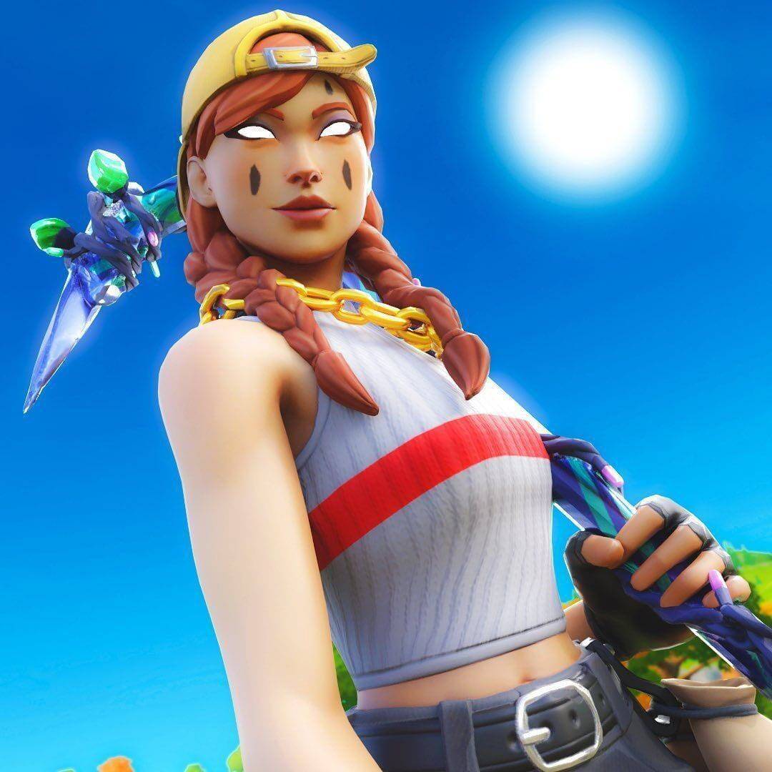 Foto de Perfil de Fortnite da Garota com Picareta e Boné