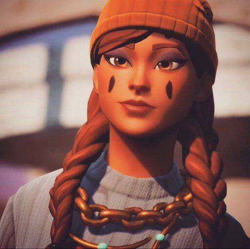 Foto de Perfil de Fortnite da Garota com Tranças e Boné Laranja