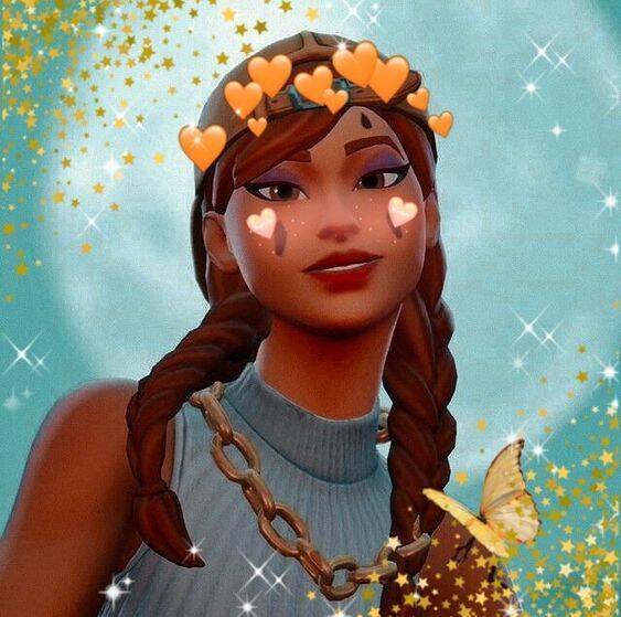 Foto de Perfil de Fortnite Garota com Coração e Borboleta