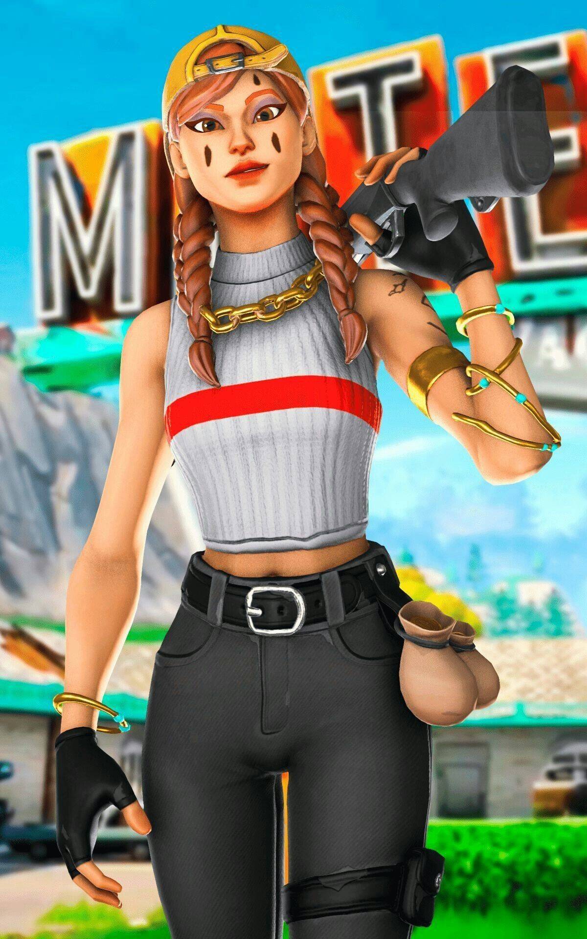 Foto de Perfil de Fortnite da Garota Estilosa com Lança Roupa