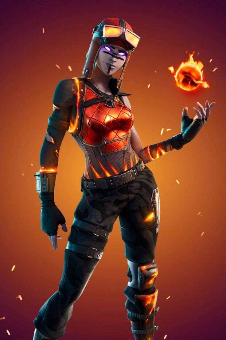 Foto de perfil de Fortnite con apariencia y poderes de fuego