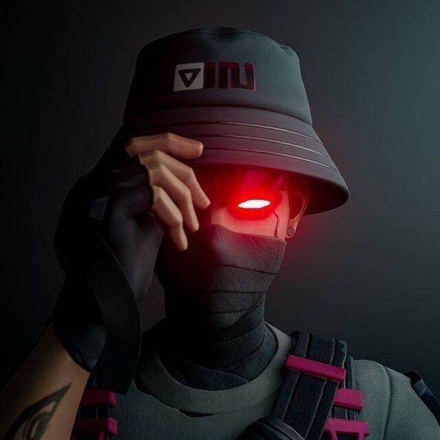 Imagen de perfil de Fortnite de Tryhard con sombrero y ojos rojos