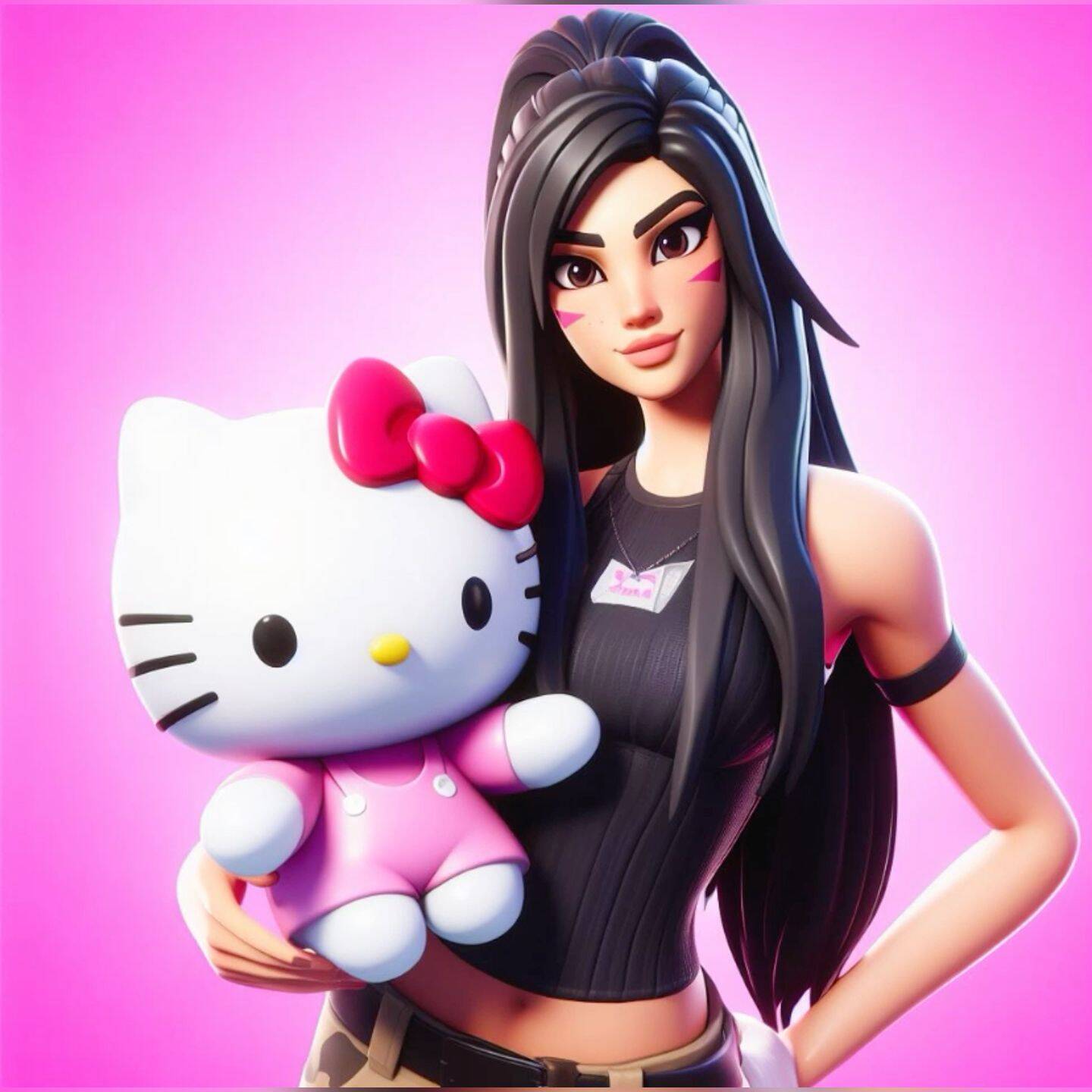 Foto de perfil de Fortnite con niña y Hello Kitty