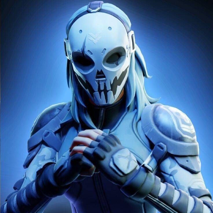 Foto de perfil de Fortnite con piel de esqueleto azul