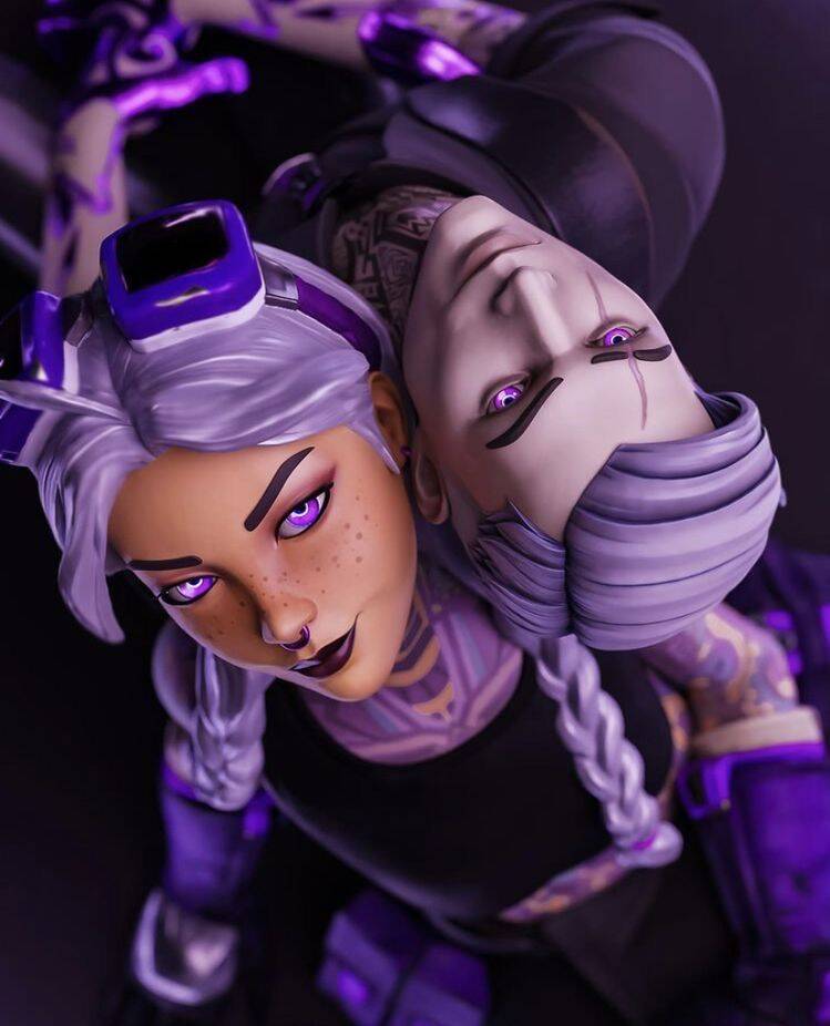 Imagen de perfil de Fortnite con piel morada y ojos atractivos