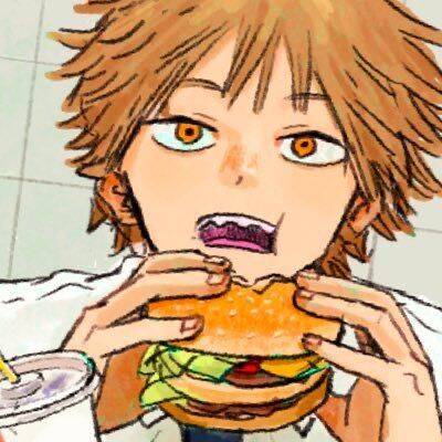 Foto de Perfil de Anime Boy Comendo Hambúrguer