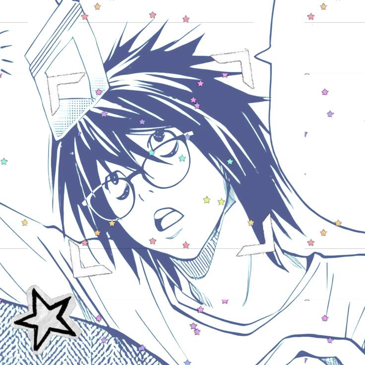 Foto de Perfil de Anime Boy com Óculos e Cabelo Preto