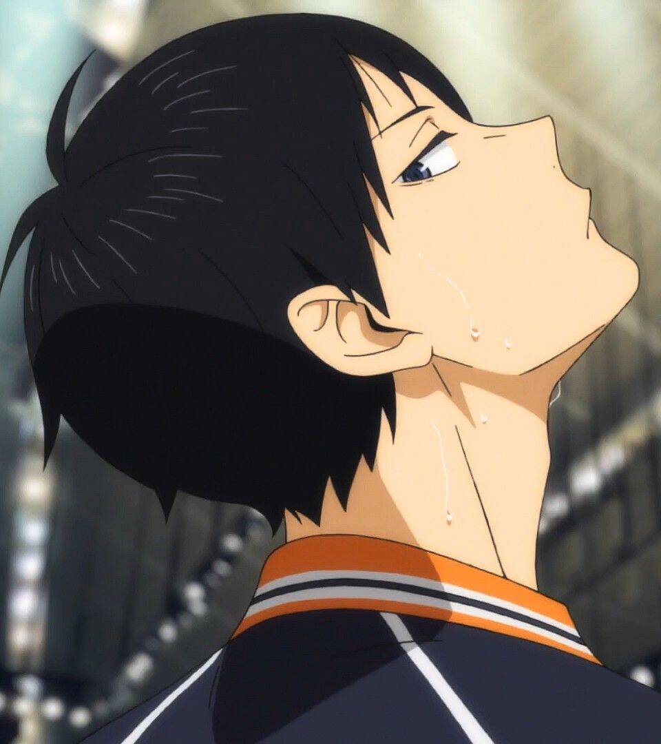 Foto de perfil de chico anime con cabello negro y mirada decidida