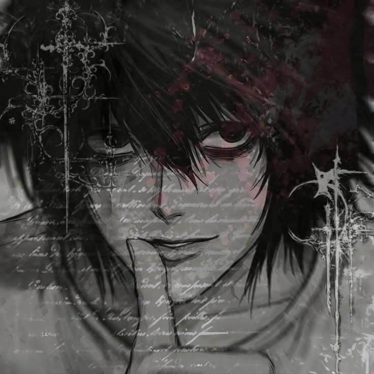 Foto de perfil de chico anime con cabello negro y ojos misteriosos