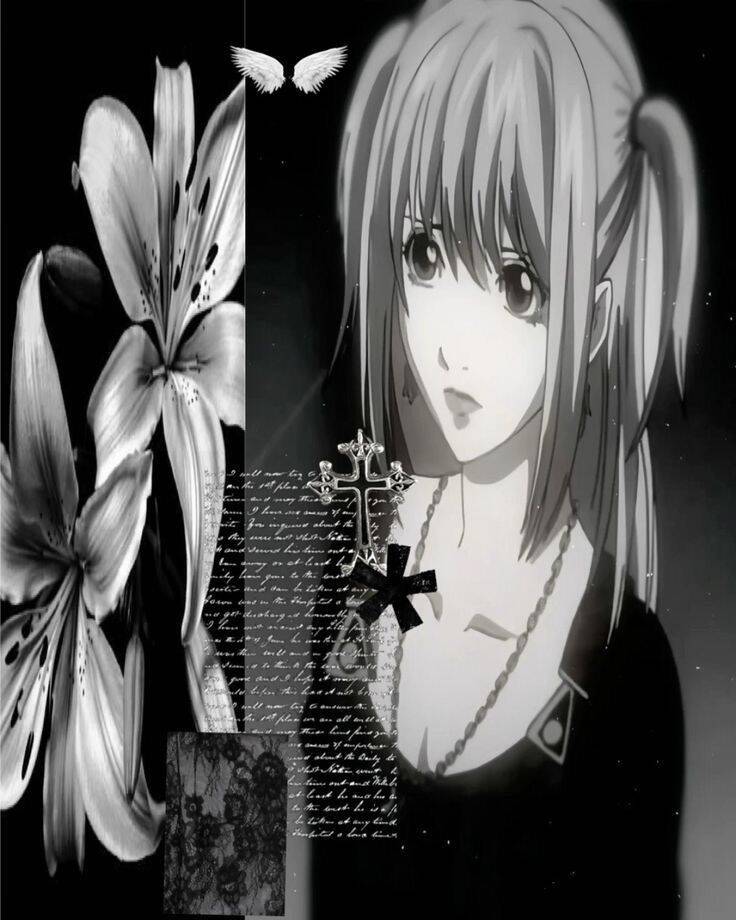 Foto de perfil emo de chica anime con flores y accesorios