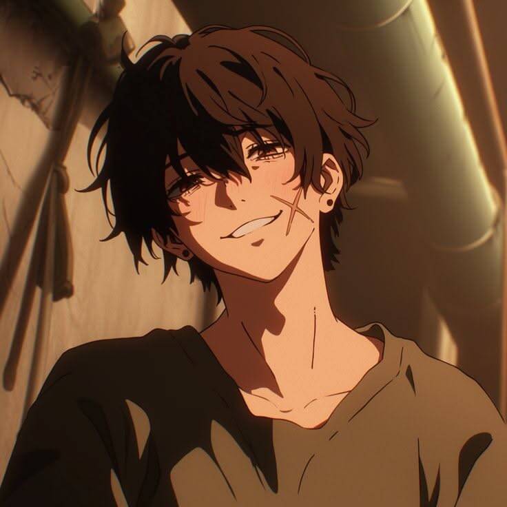 Foto de Perfil de Anime Boy com Sorriso Misterioso