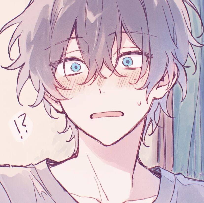 Foto de Perfil de Anime Boy Surpreso com Cabelo Bagunçado