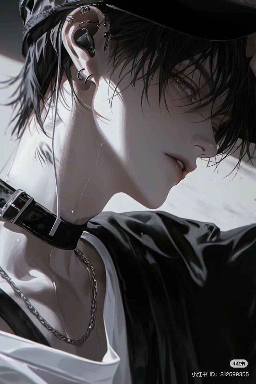 Foto de perfil de chico anime con gorra y collar