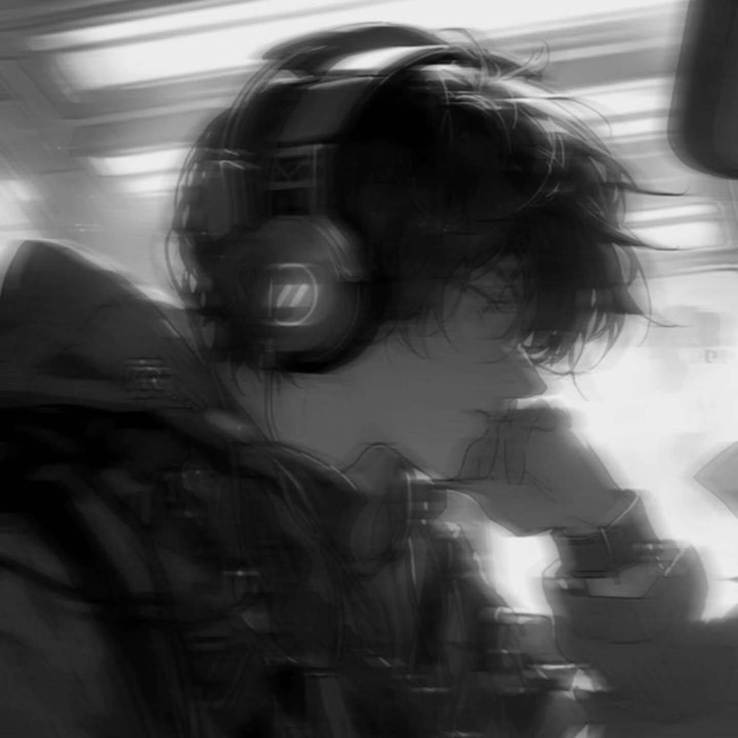 Foto de perfil de chico anime con auriculares
