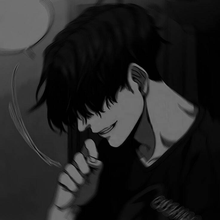 Foto de perfil de chico anime con sonrisa misteriosa