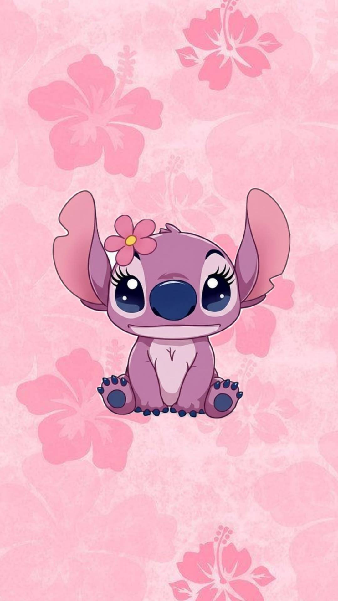 Fondo de pantalla lindo de puntada de flor rosa para teléfono/iPhone 4K