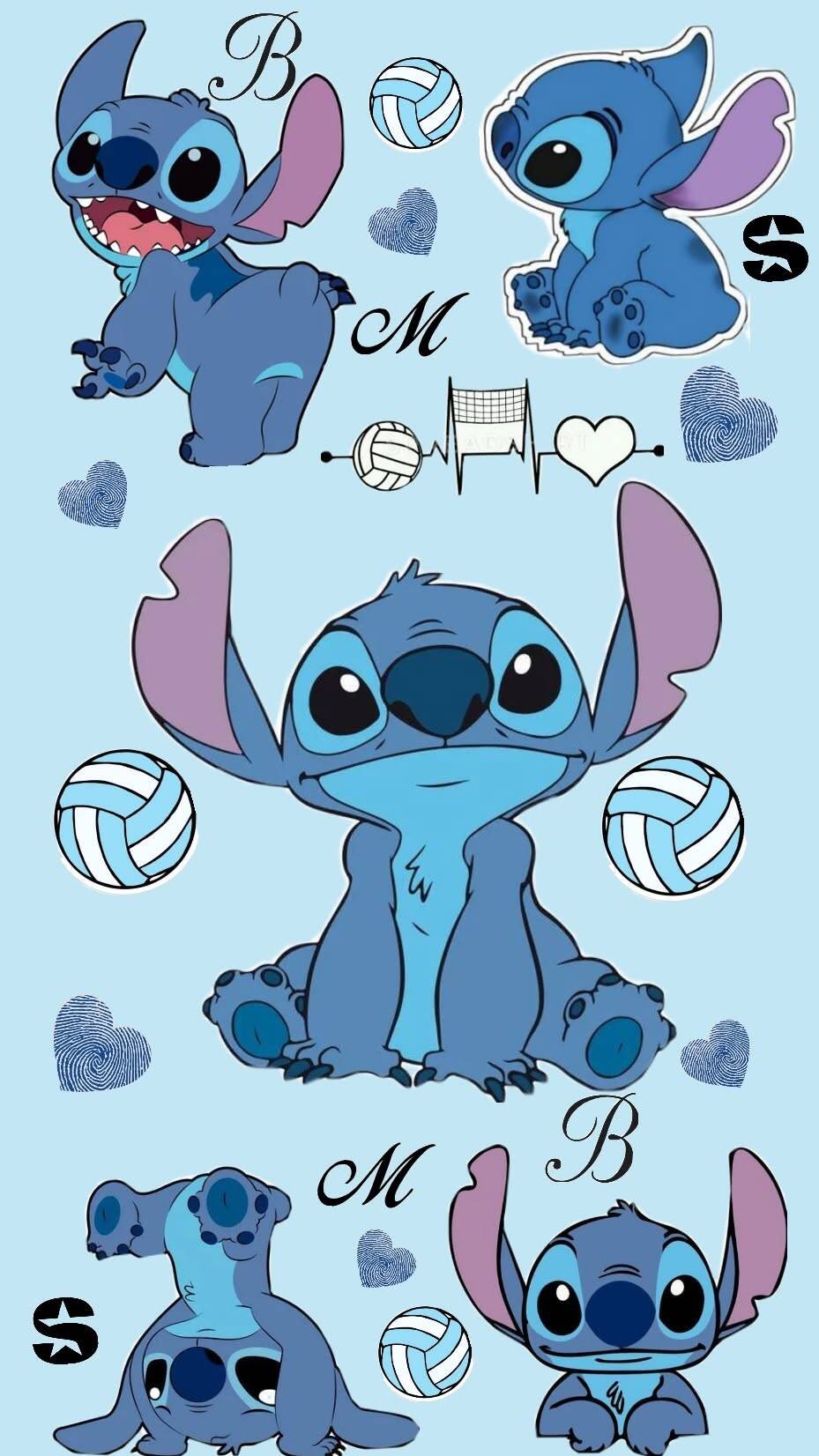 Papel de Parede do Stitch Jogando Vôlei para Celular/iPhone 4K
