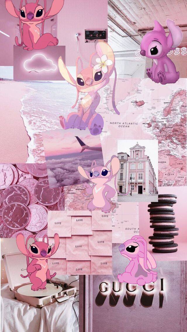 Papel de Parede do Stitch Rosa e Fofo para Celular/iPhone 4K