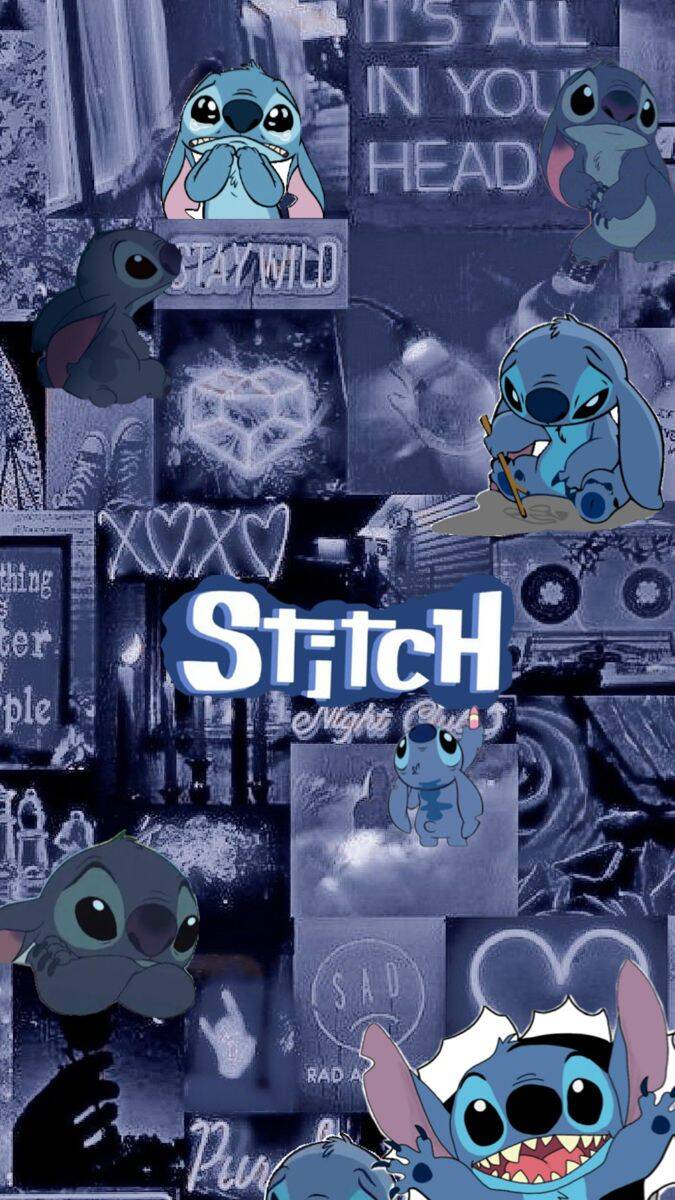 Papel de Parede do Stitch Azul e Divertido para Celular/iPhone 4K