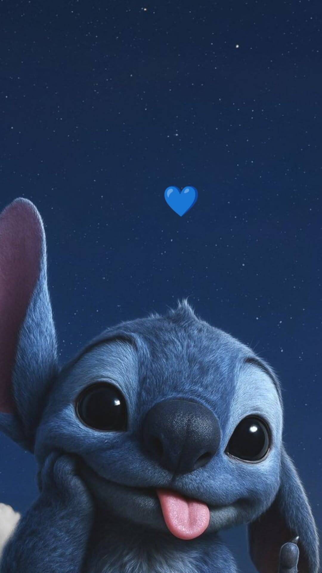 Fondo de Pantalla de Puntada Sonriente de Corazón Azul para Móvil/iPhone 4K