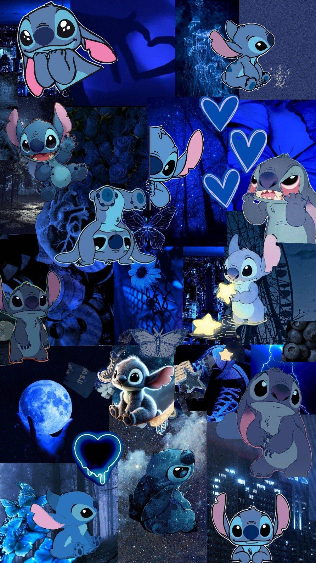 Fondo de pantalla lindo de puntada azul para teléfono celular/iPhone 4K