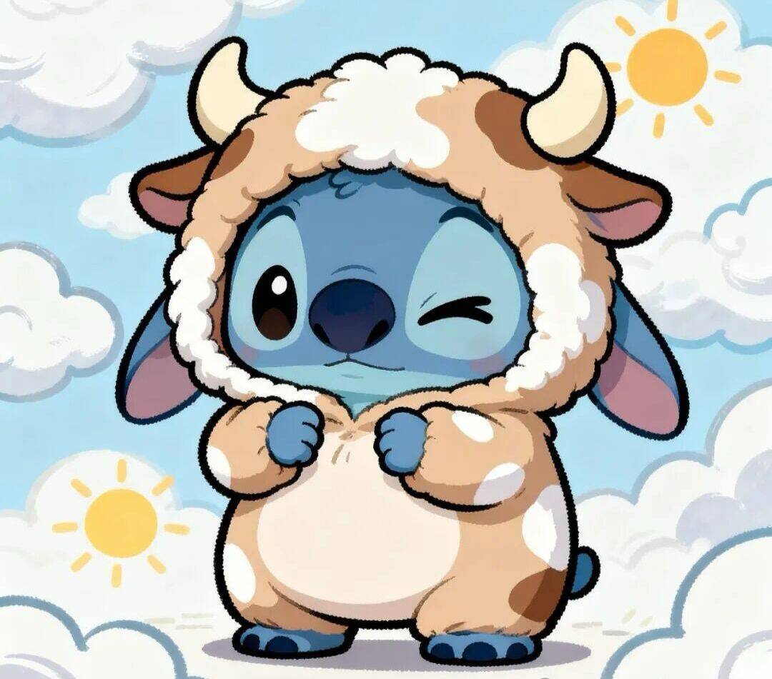 Fondo de Pantalla Lindo Disfraz de Oveja Stitch para Móvil/iPhone 4K