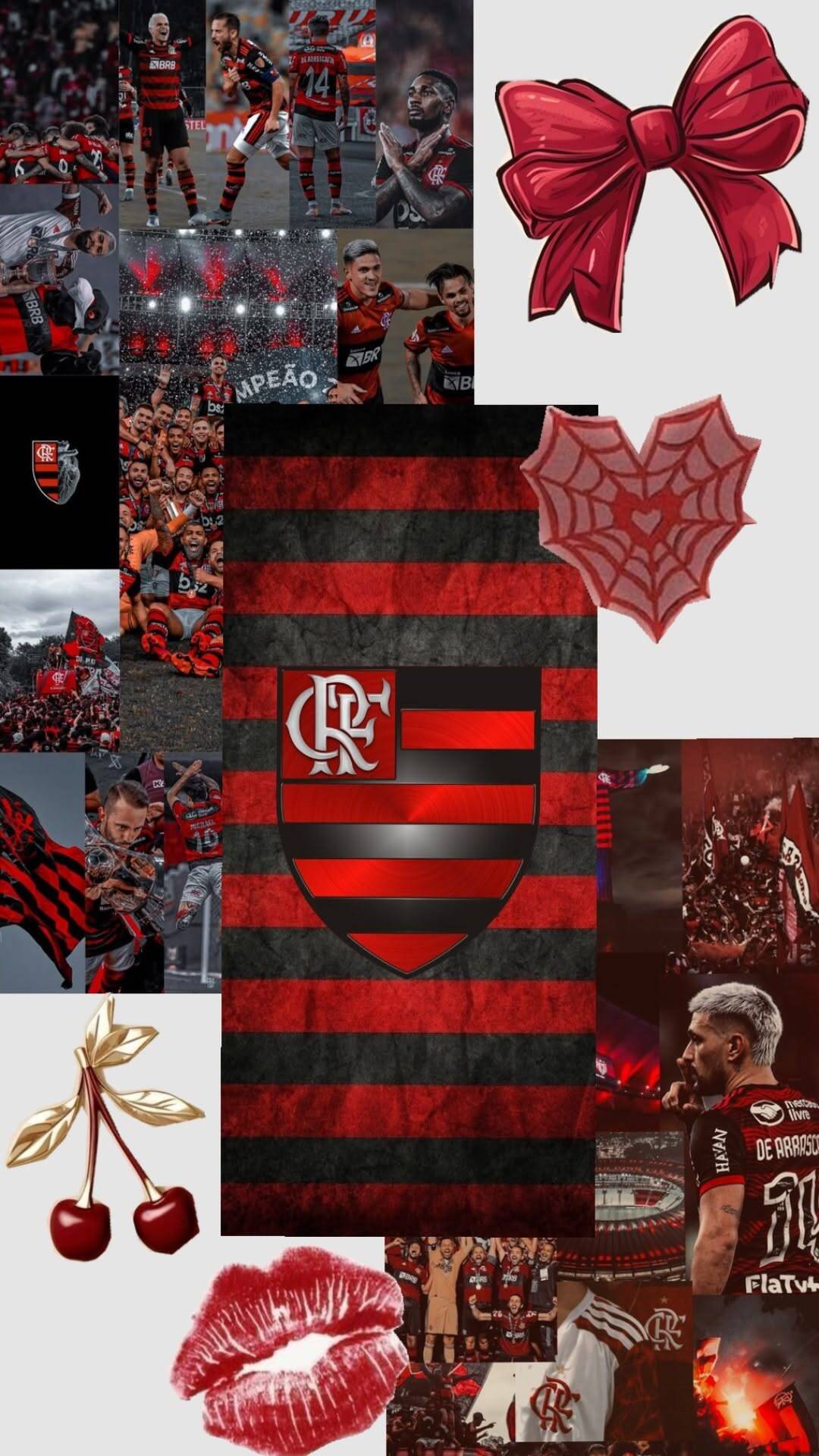 Fondo de Pantalla de Flamengo con Escudo y Aficionados para Celular/iPhone 4K