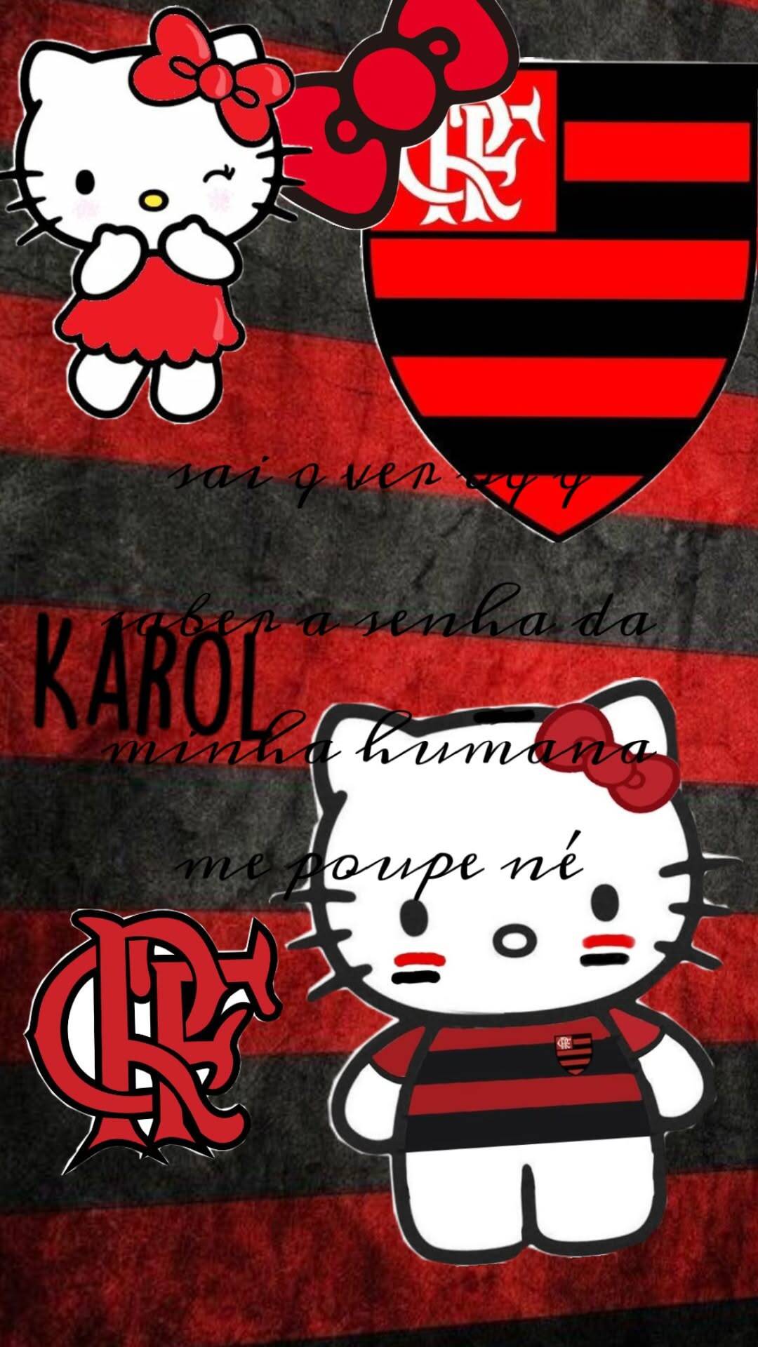 Fondo de Pantalla de Flamengo con Hello Kitty para Celular/iPhone 4K