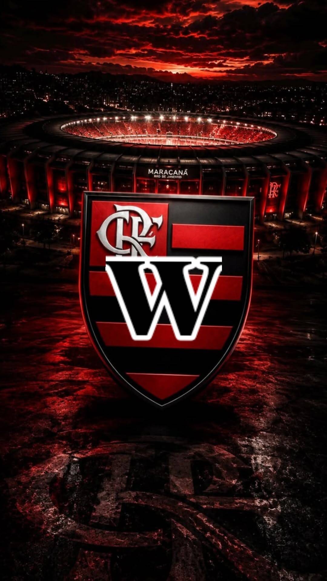 Papel de Parede do Flamengo com Escudo e Maracanã para Celular/iPhone 4K