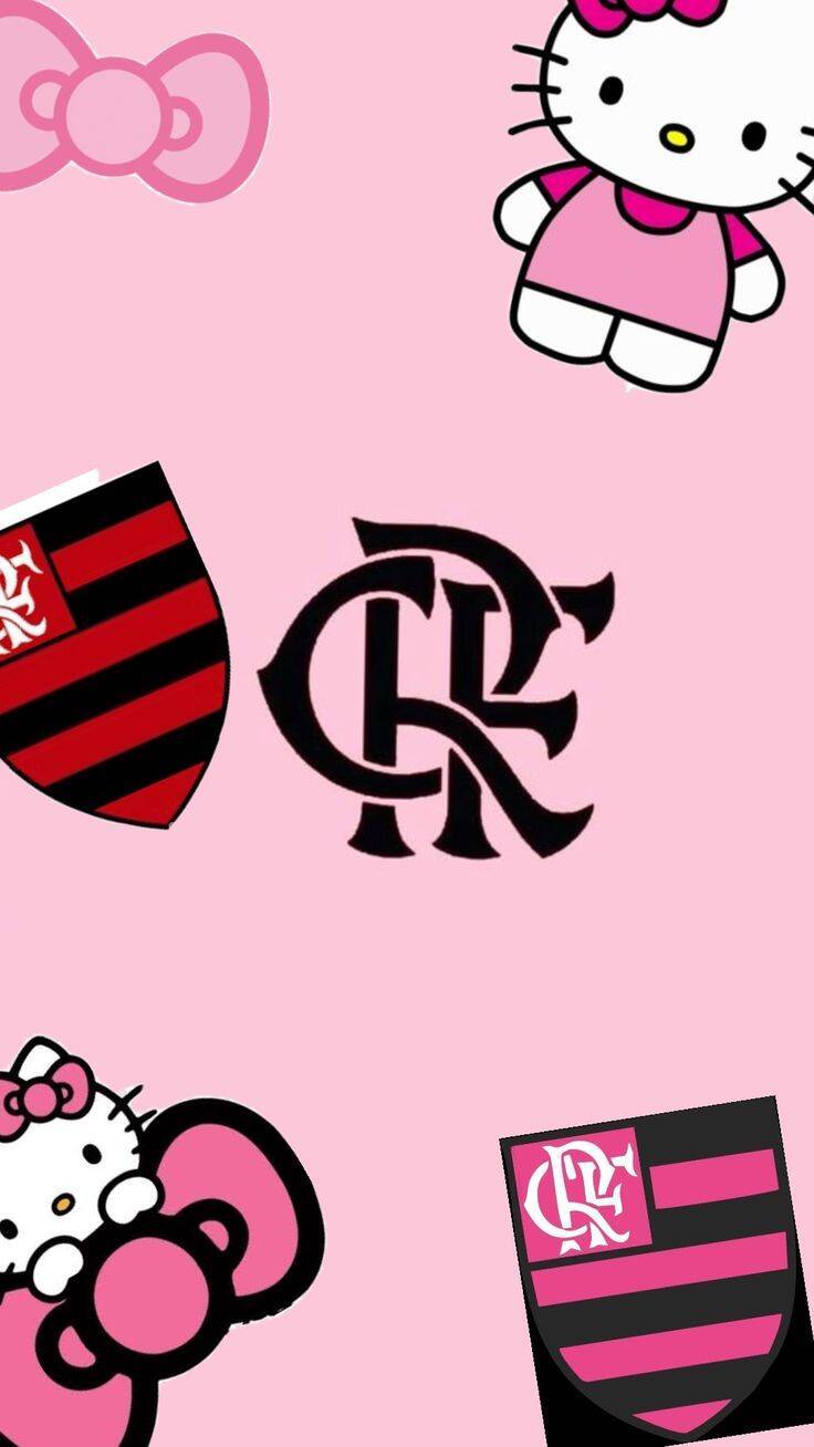 Papel de Parede do Flamengo com Hello Kitty para Celular/iPhone 4K