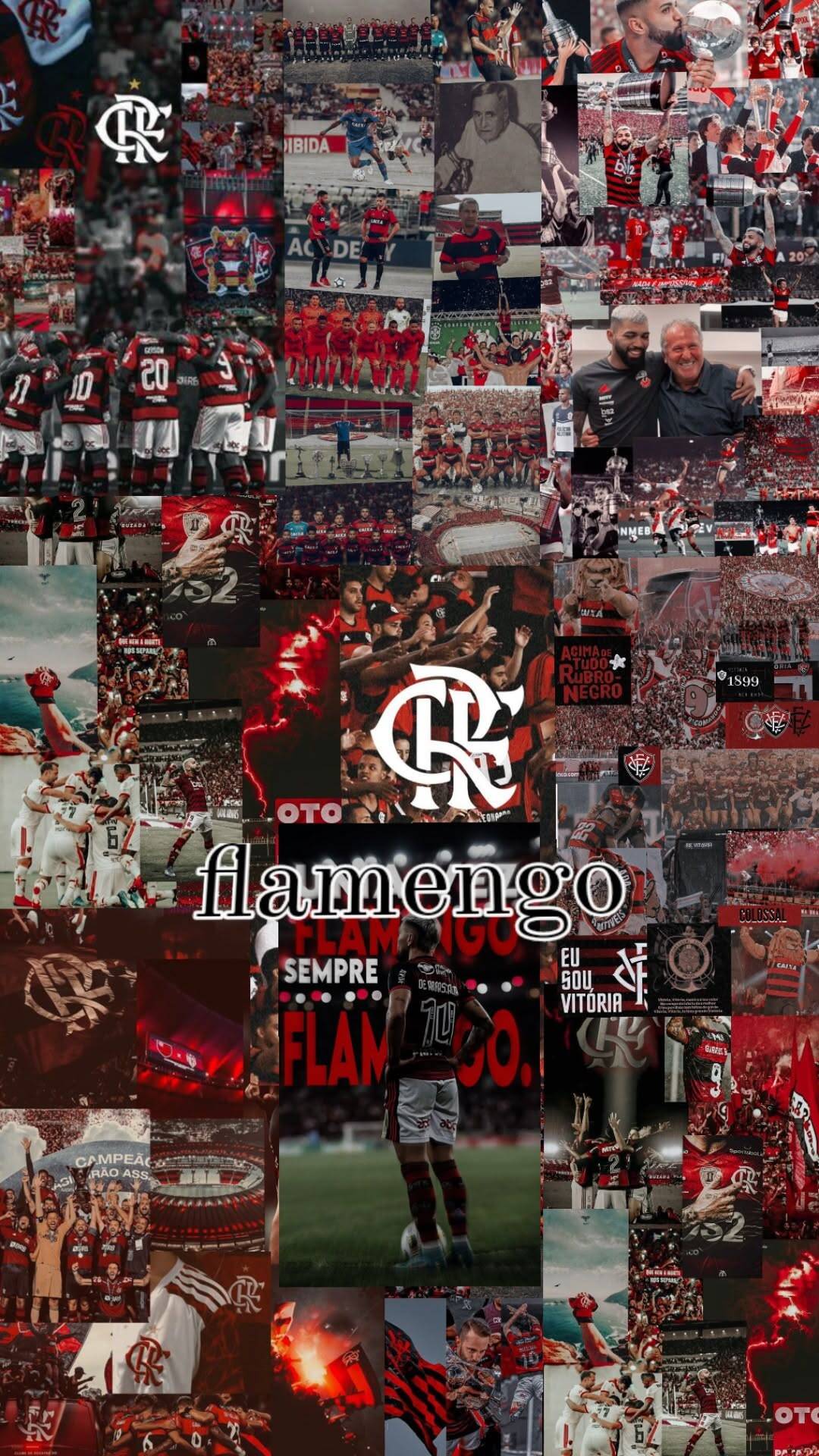 Papel de Parede do Flamengo com Montagem de Torcida para Celular/iPhone 4K