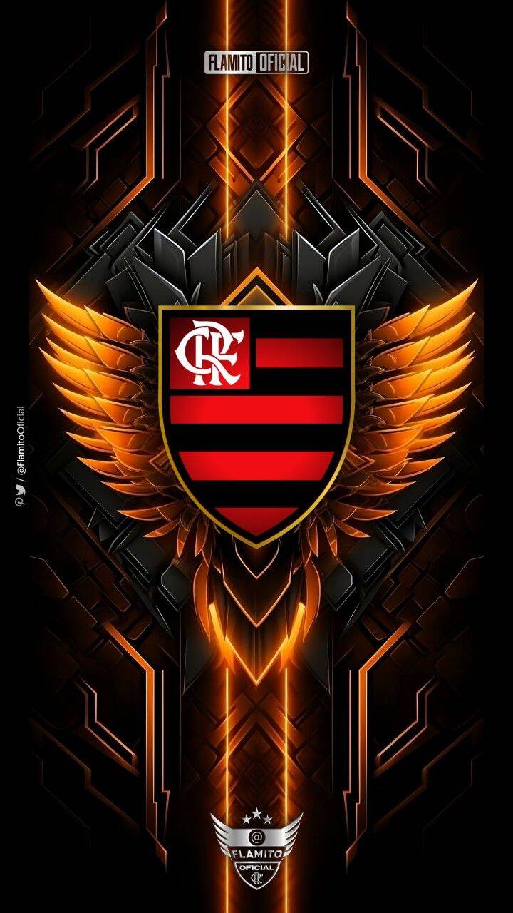 Fondo de Pantalla de Flamengo con Escudo y Efectos 4K para Celular/iPhone