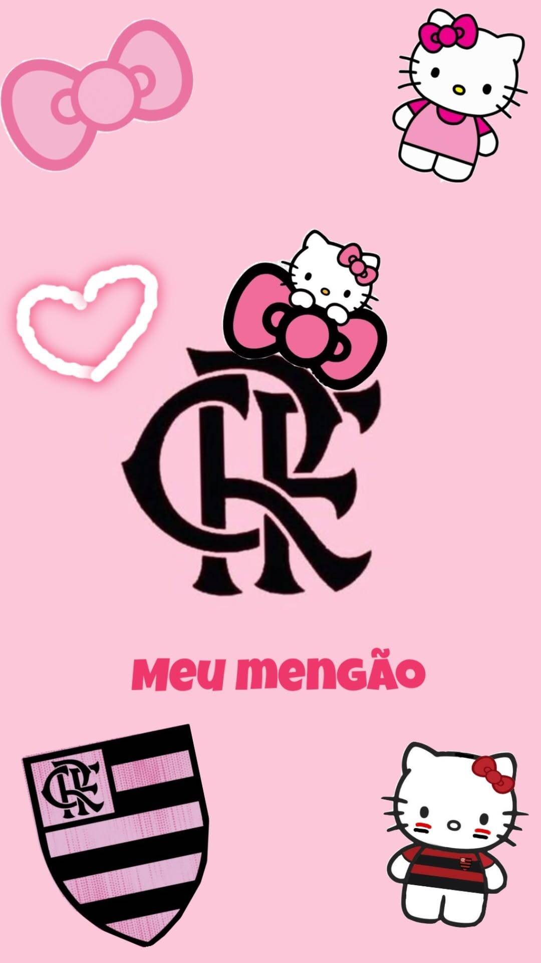 Fondo de Pantalla de Flamengo con Hello Kitty para Celular/iPhone 4K