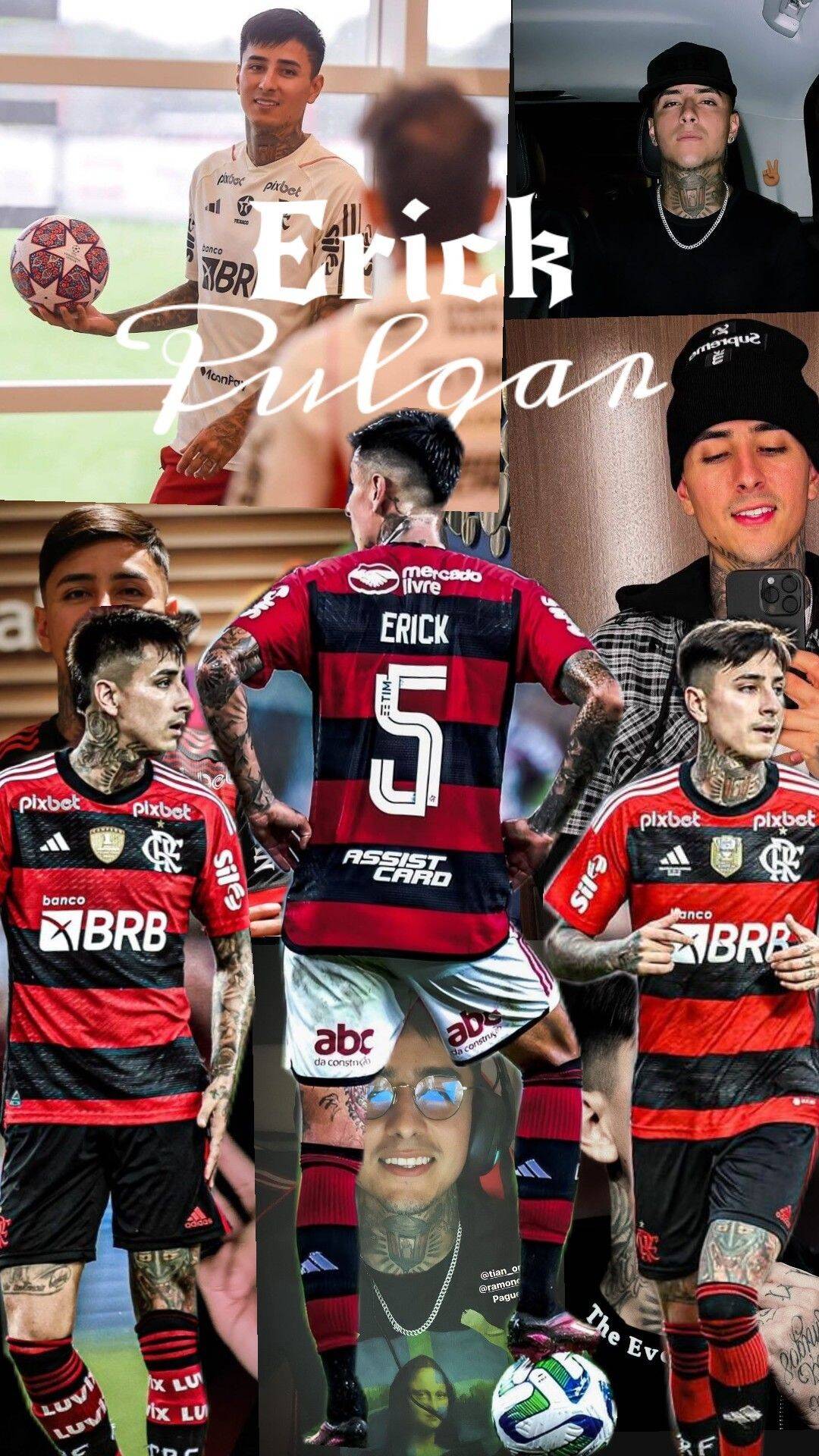 Fondo de Pantalla de Flamengo con Erick Pulgar para Celular/iPhone 4K