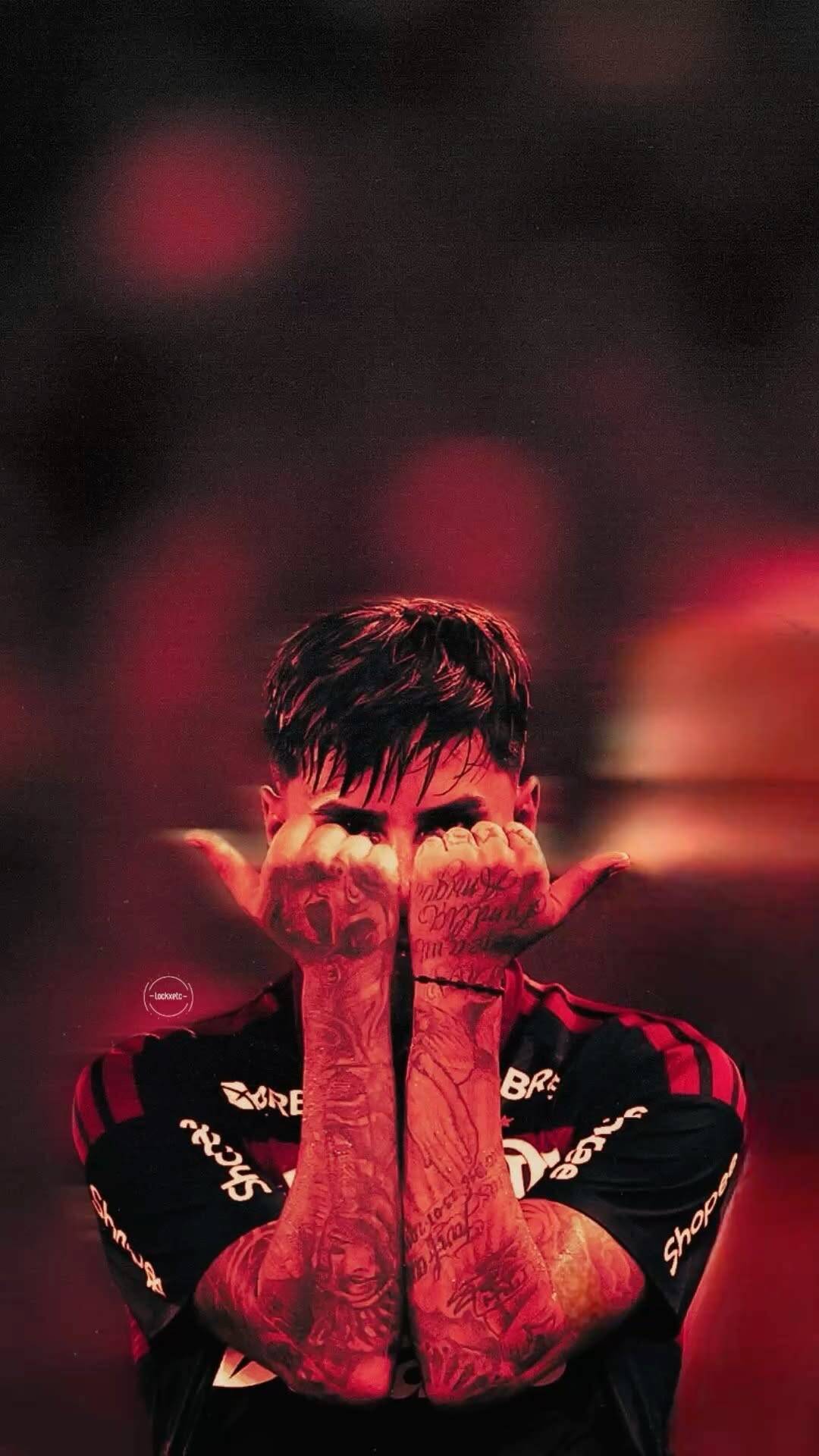 Papel de Parede do Flamengo com Jogador Celebrando para Celular/iPhone 4K