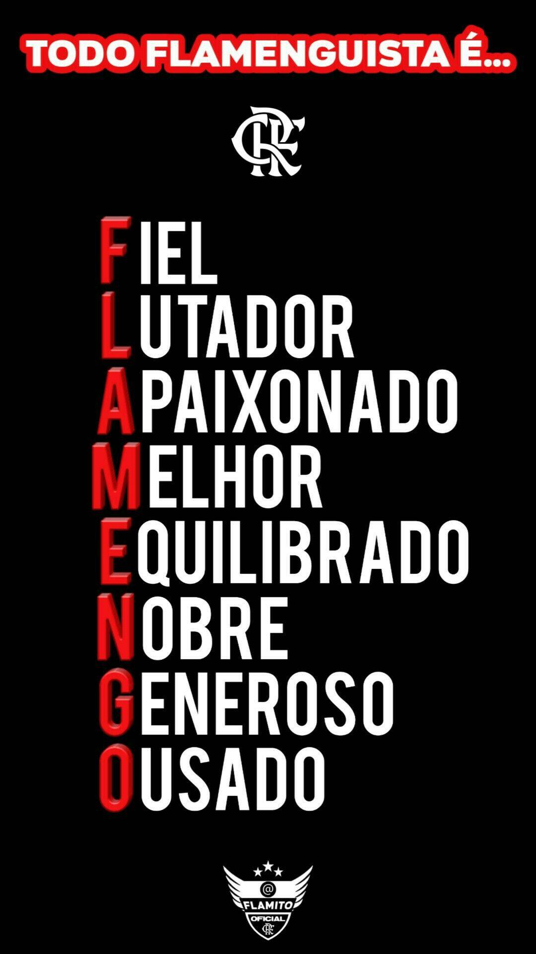 Papel de Parede do Flamengo com Mensagem Inspiradora para Celular/iPhone 4K
