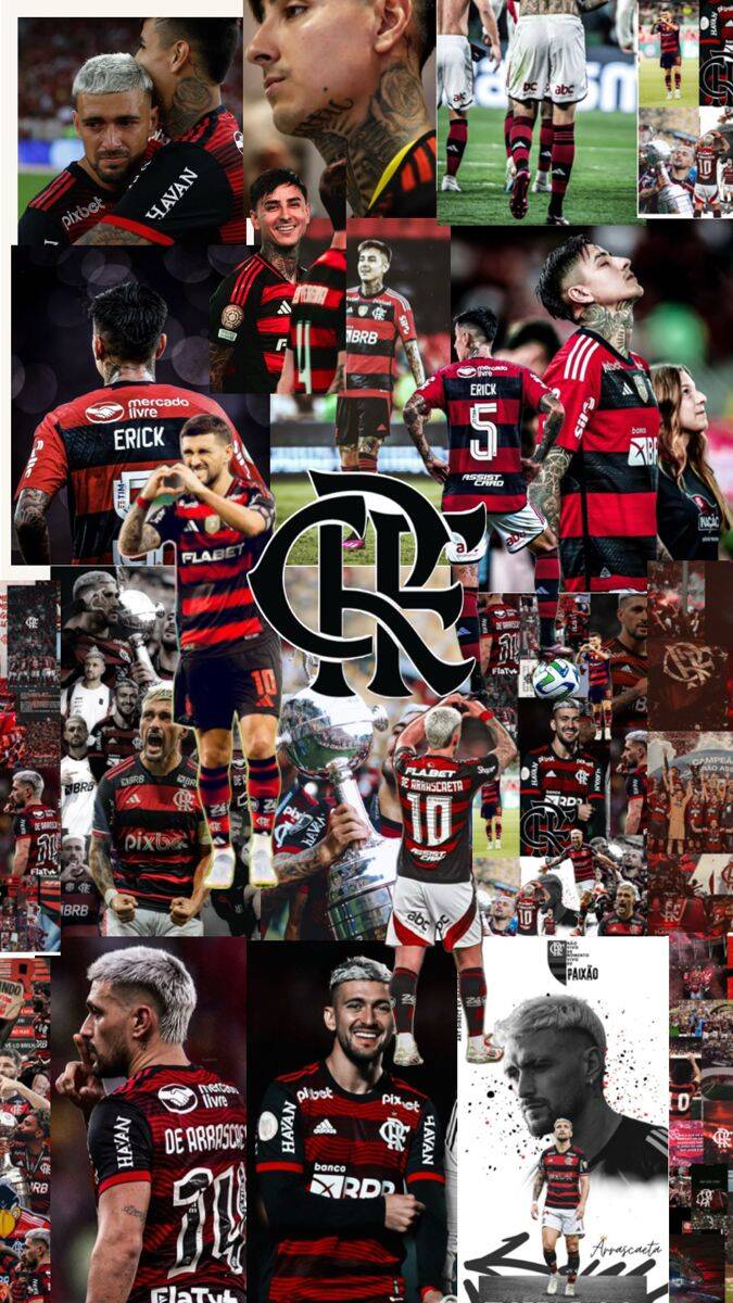 Papel de Parede do Flamengo com Jogadores e Torcida para Celular/iPhone 4K