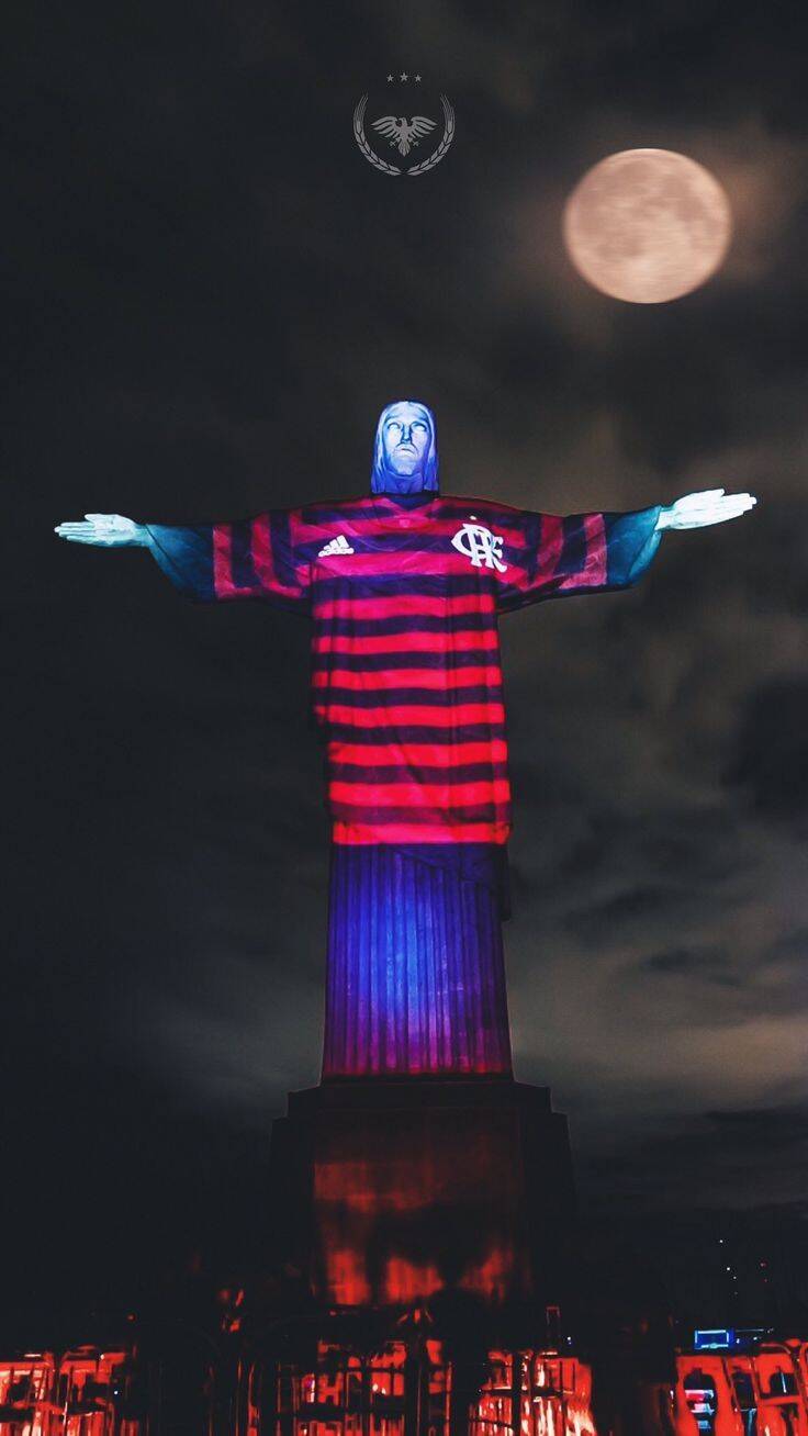 Fondo de Pantalla de Flamengo con el Cristo Redentor para Celular/iPhone 4K