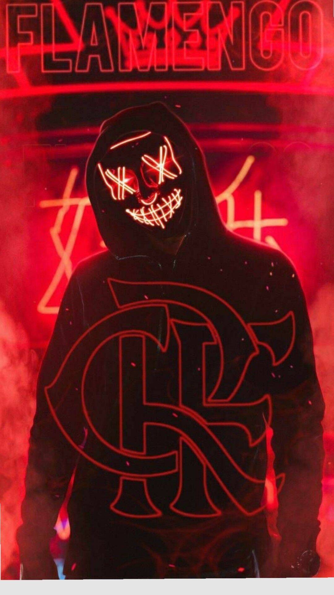 Fondo de Pantalla de Flamengo con Efecto Neón para Celular/iPhone 4K