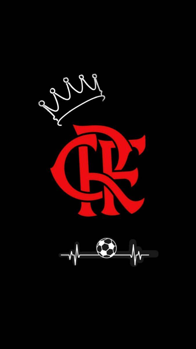 Fondo de Pantalla de Flamengo con Escudo y Fondo Negro para Celular/iPhone 4K