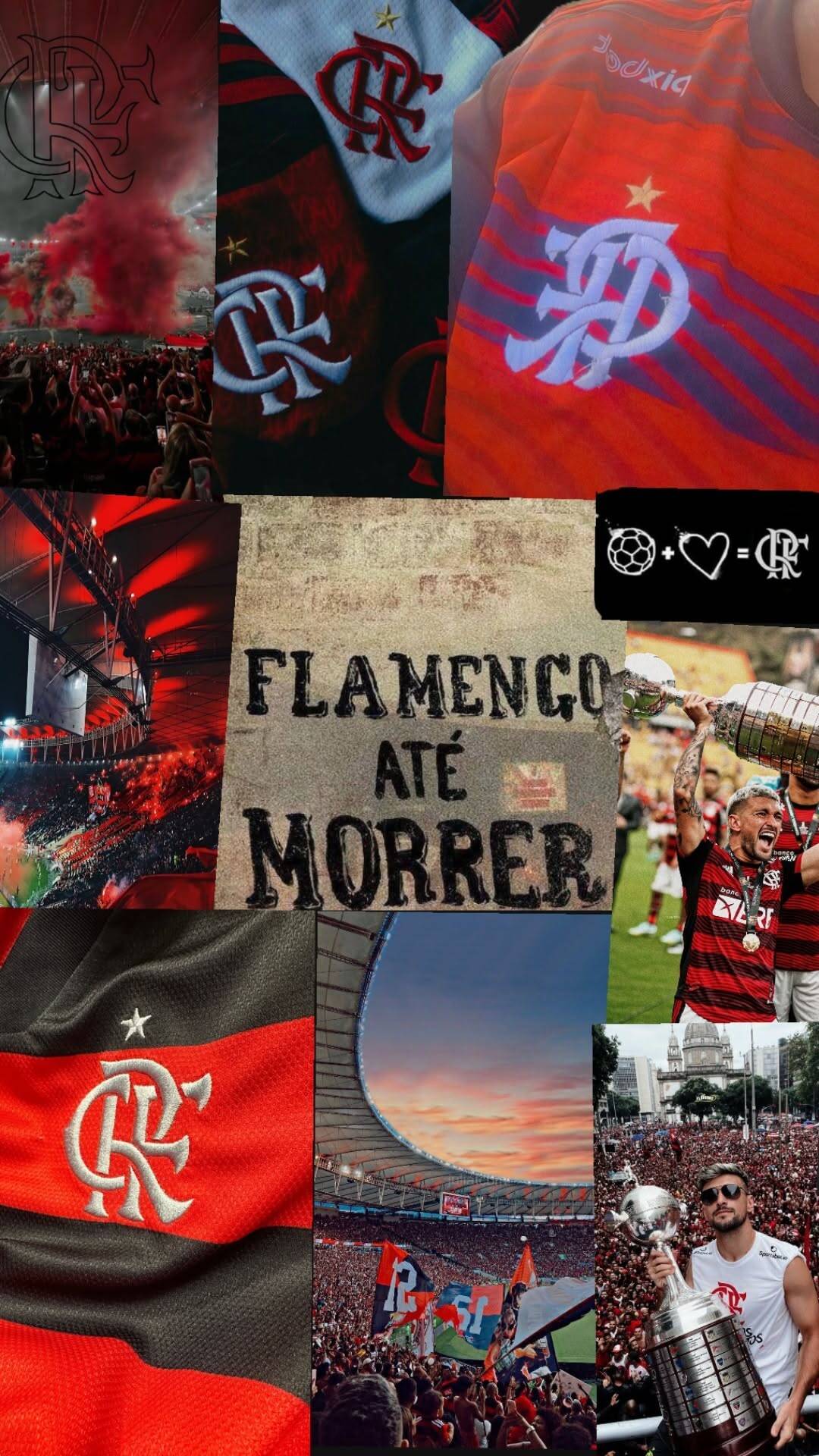 Fondo de Pantalla de Flamengo con Aficionados y Camiseta para Celular/iPhone 4K