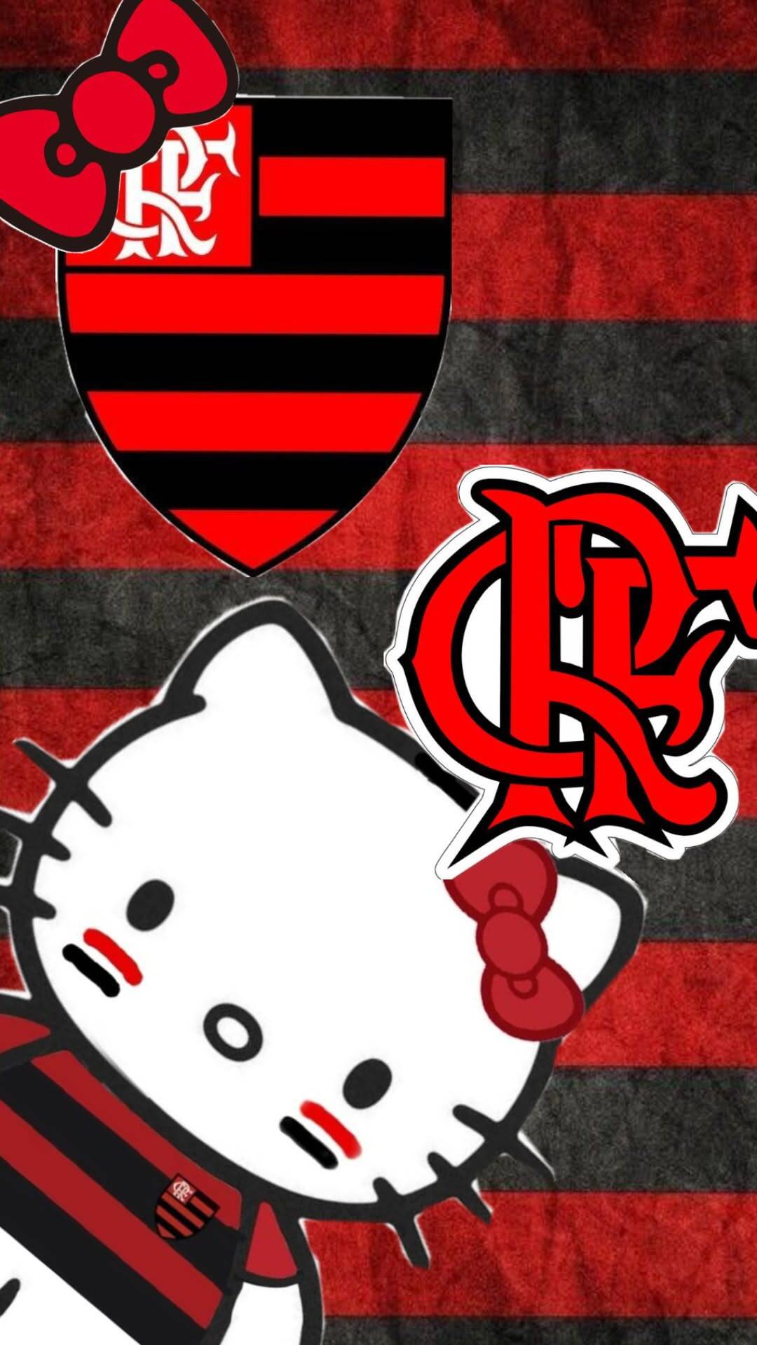 Fondo de Pantalla de Flamengo con Hello Kitty para Celular/iPhone 4K
