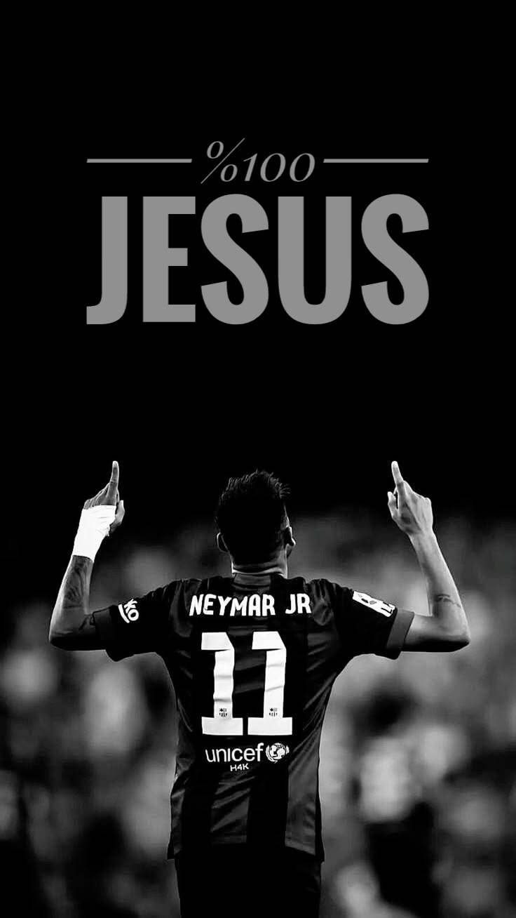 Fondo de Pantalla de Cria con Neymar Jr y Mensaje de Fe para Celular/iPhone 4K