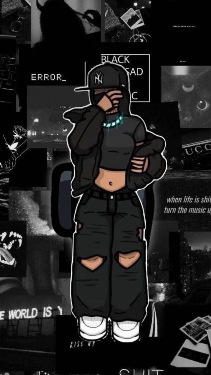 Crea un fondo de pantalla de estilo urbano con una chica con gorra para teléfono celular/iPhone 4K