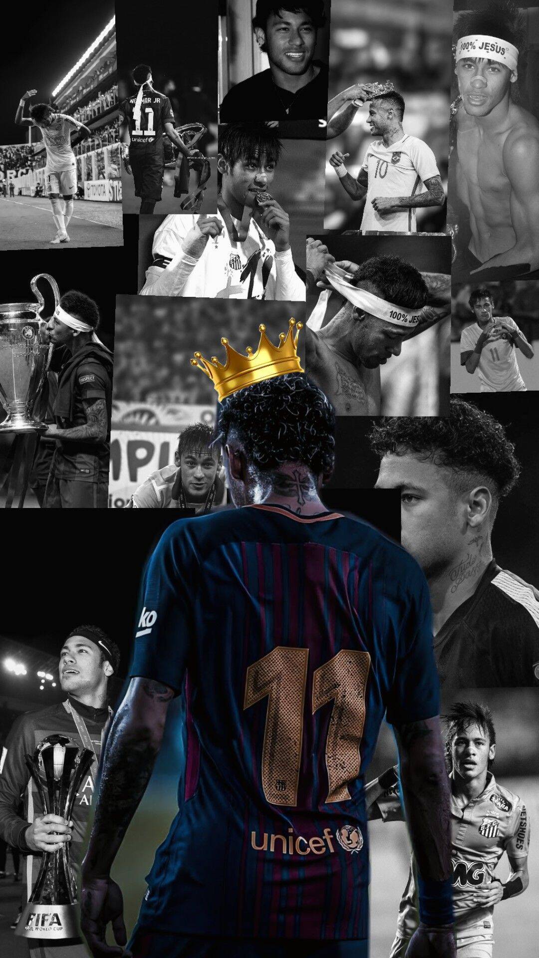 Fondo de Pantalla de Cria con Camiseta y Corona del Barcelona para Celular/iPhone 4K