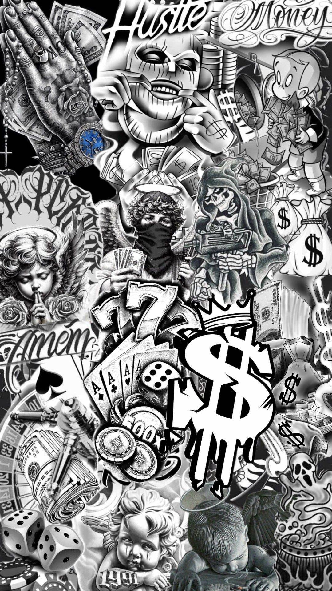 Fondo de Pantalla Graffiti Style Crea con Dinero para Celular/iPhone 4K