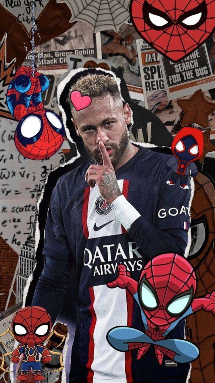 Fondo de Pantalla de Cria con Neymar y Spider-Man para Celular/iPhone 4K