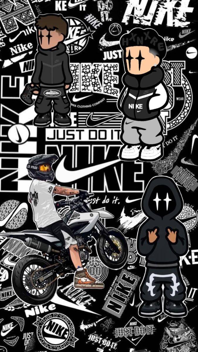 Fondo de pantalla Crea con estilo streetwear y logotipos de Nike para móvil/iPhone 4K