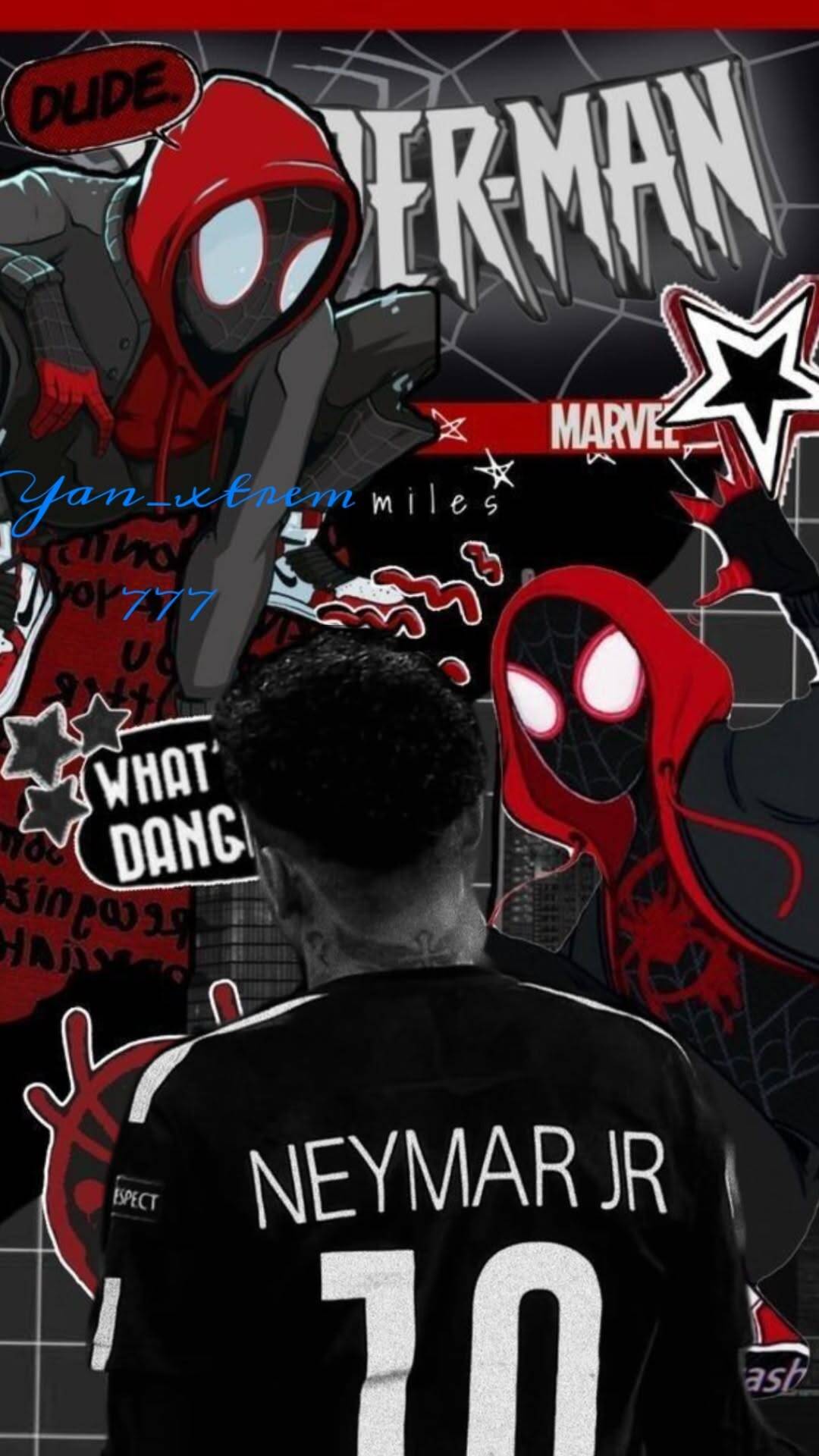 Fondo de Pantalla de Cria con Neymar Jr y Estilo Marvel para Celular/iPhone 4K